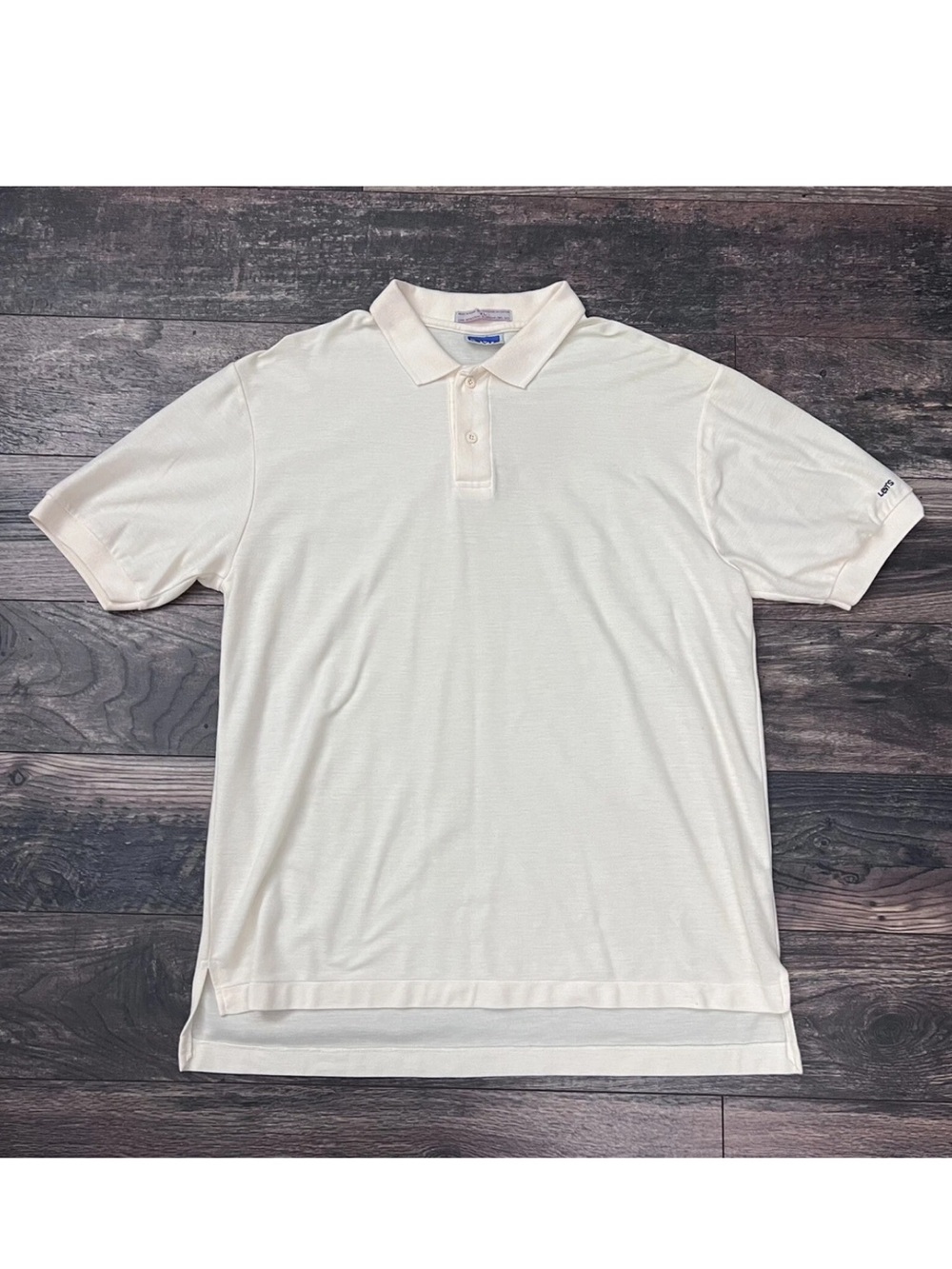 Vintage Levi’s Men’s XL Light Yellow Creme Short Sleeve Polo Shirt